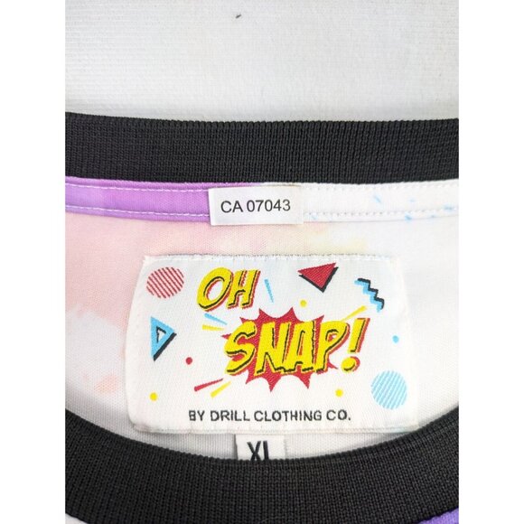 Oh Snap! Drill Clothing "Paint Splatter" White Shirt Size XL‎ T-Shirt mens - Picture 3 of 8